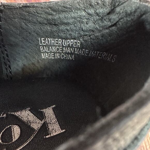 Kork Ease JANELLE Sz 7.5 Leather Oxford Wedge High Heel Bootie Shoes Witchy Goth - Picture 11 of 11